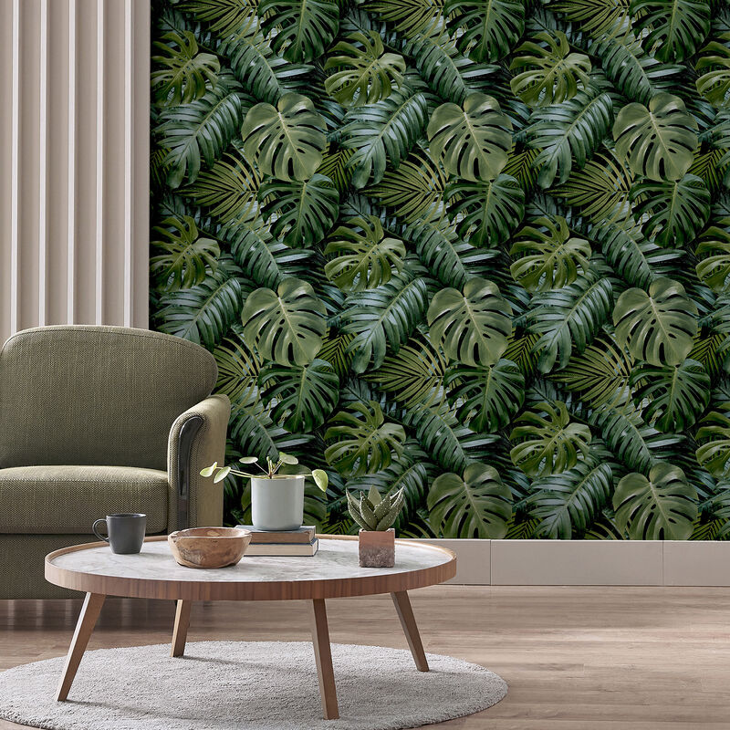 Harlynn Green Monstera Wallpaper image number 2