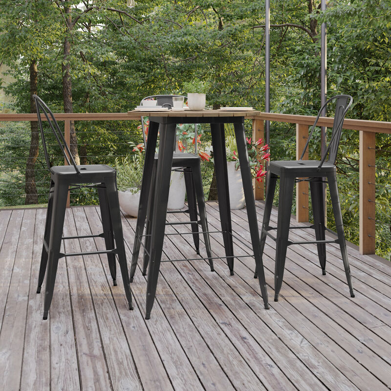 Metal Colorful Restaurant Bar Tables