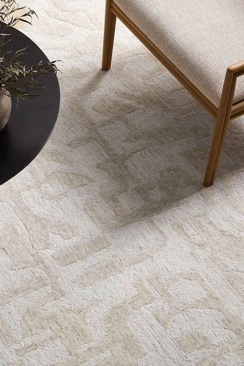 Kafes Amine White Sand 8'6" x 11'6" Rug image number 1