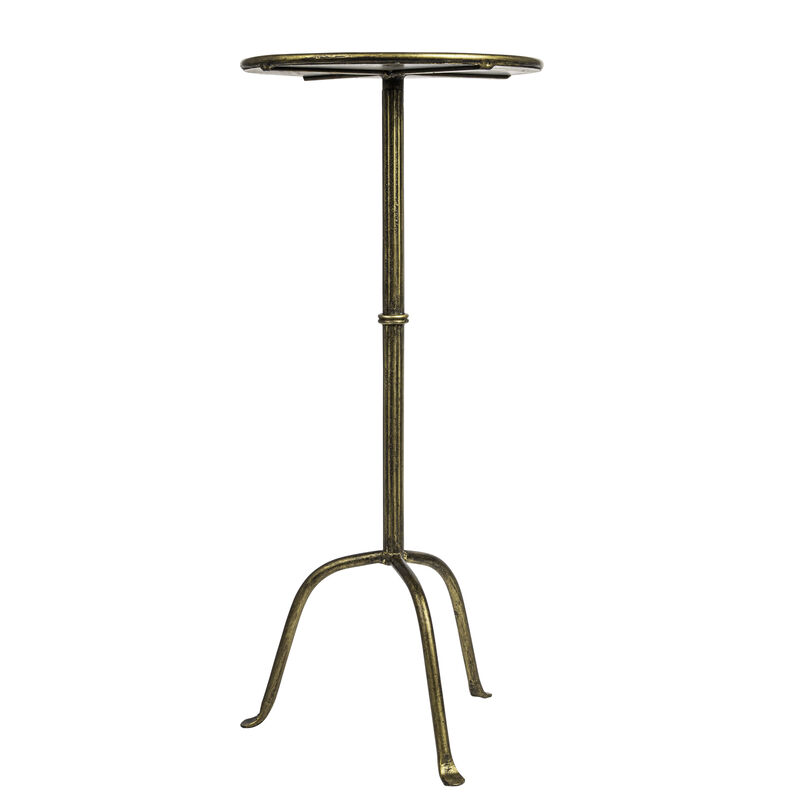 Metal Martini Cocktail Table, Antique Brass image number 6