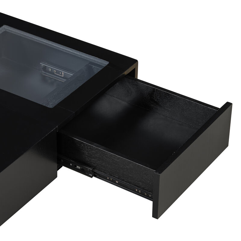 Merax Mid Century Modern Coffee Table with 3 Drawers