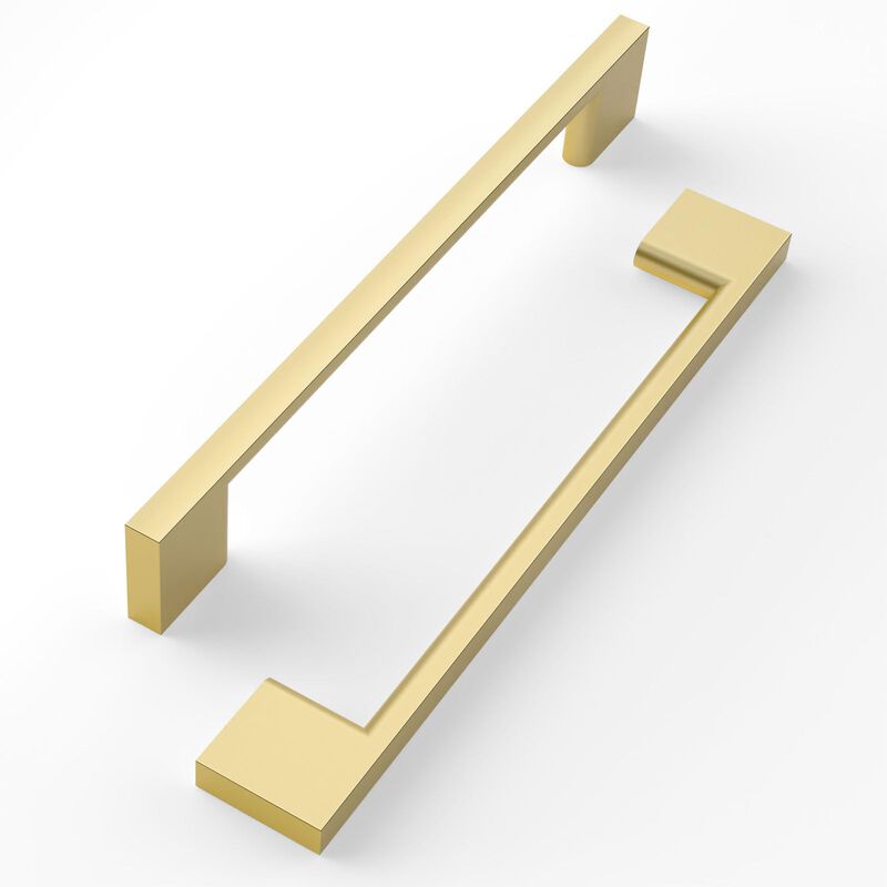 FILTA 10 Pack 6.3 Inch(160mm) Hole Centers Gold Cabinet Pulls,Stylish Kitchen Cabinet Handles Zinc Alloy Gold Cabinet Hardware f