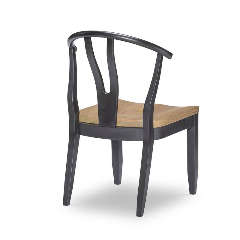 Legacy Classic Franklin Wishbone Back Side Chair (Black) (Kd, Wood Seat, Seat Height: 18)