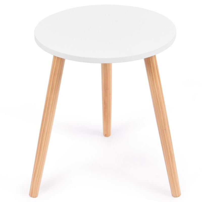 Hivvago 16 Inch Modern Round Coffee Table