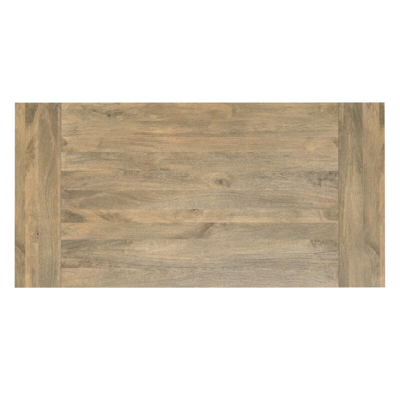 Whitley 72 inch Wide Solid Mango Farmhouse Dining Table in Grey Wash image number 7