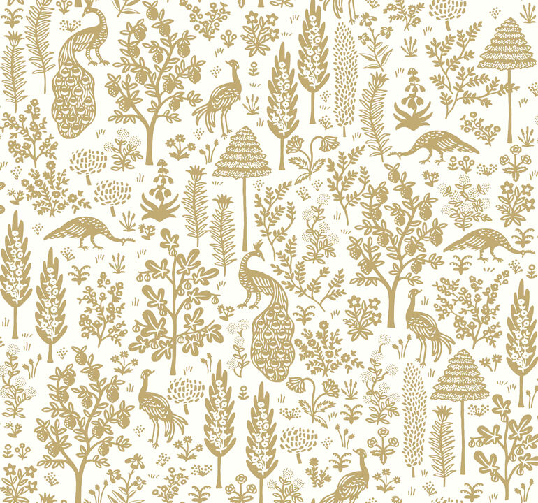 Menagerie Toile Beige Wallpaper