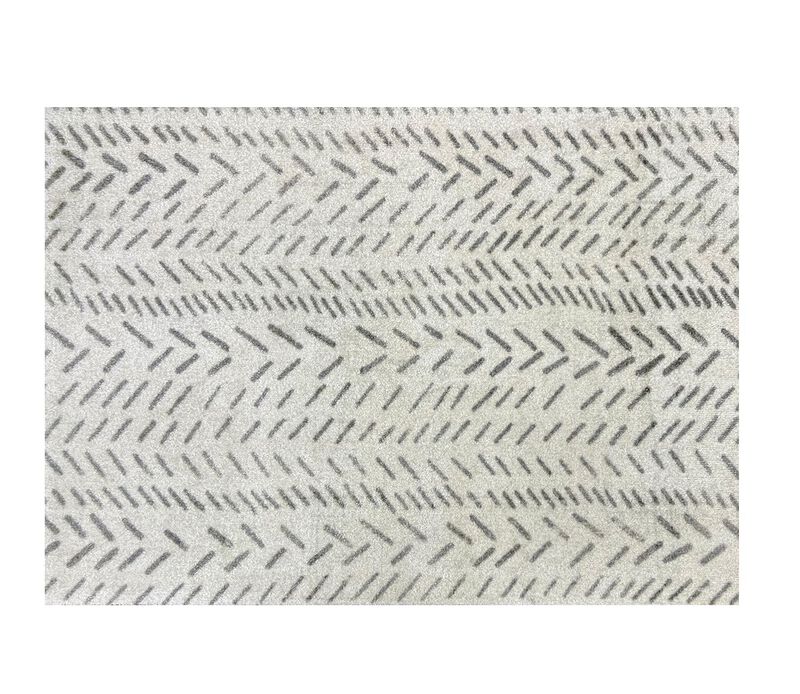 2 X 3 Taupe Abstract Machine Tufted Area Rug With UV Protection