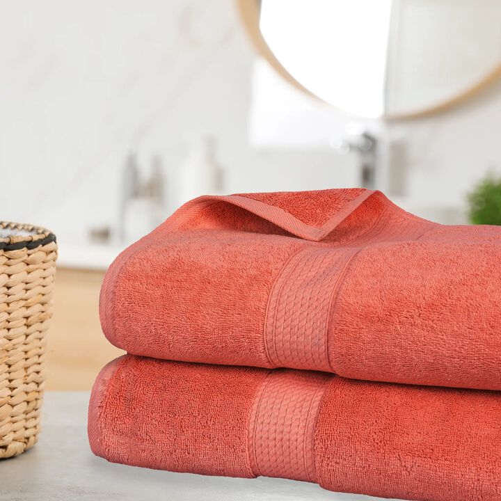 Egyptian Cotton Plush Bath Sheet Set of 2, Soft Absorbent Towels