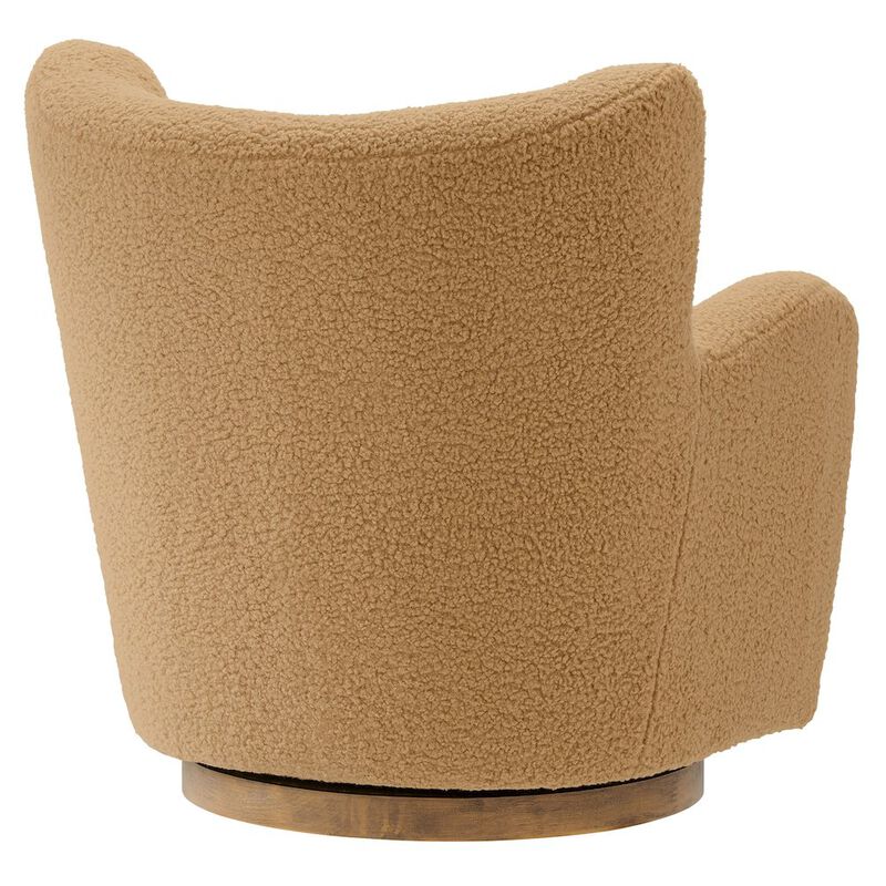 Montrose Wingback Sherpa Swivel Accent Chair image number 4