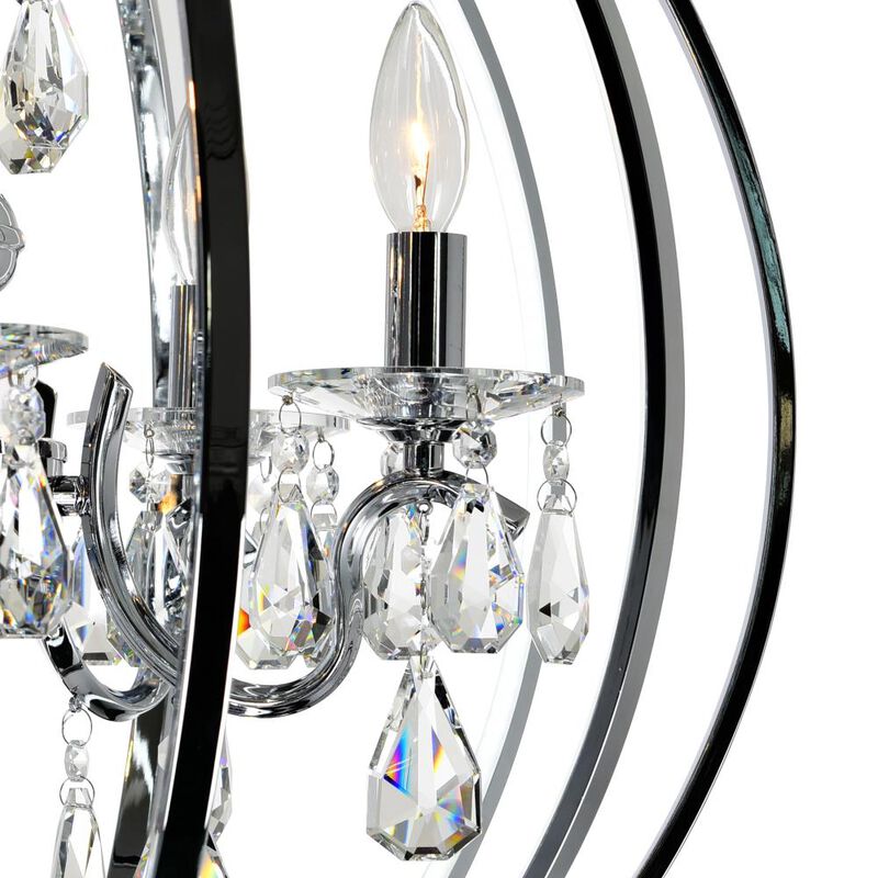 Abia 5 Light Up Chandelier With Chrome Finish