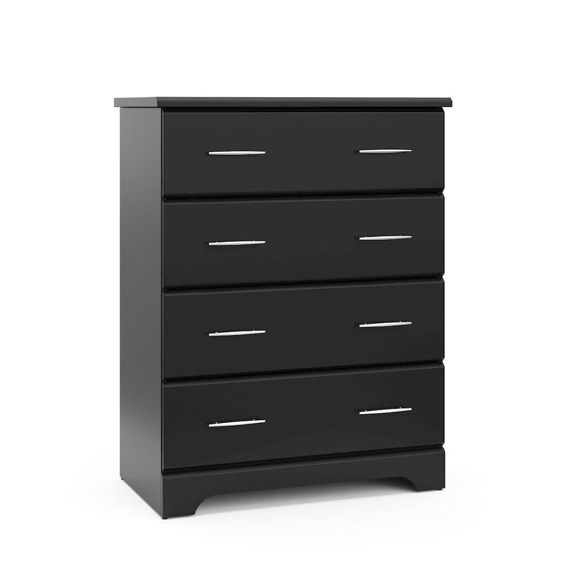 Storkcraft Brookside 4 Drawer Chest (Black) &ndash; GREENGUARD Gold Certified