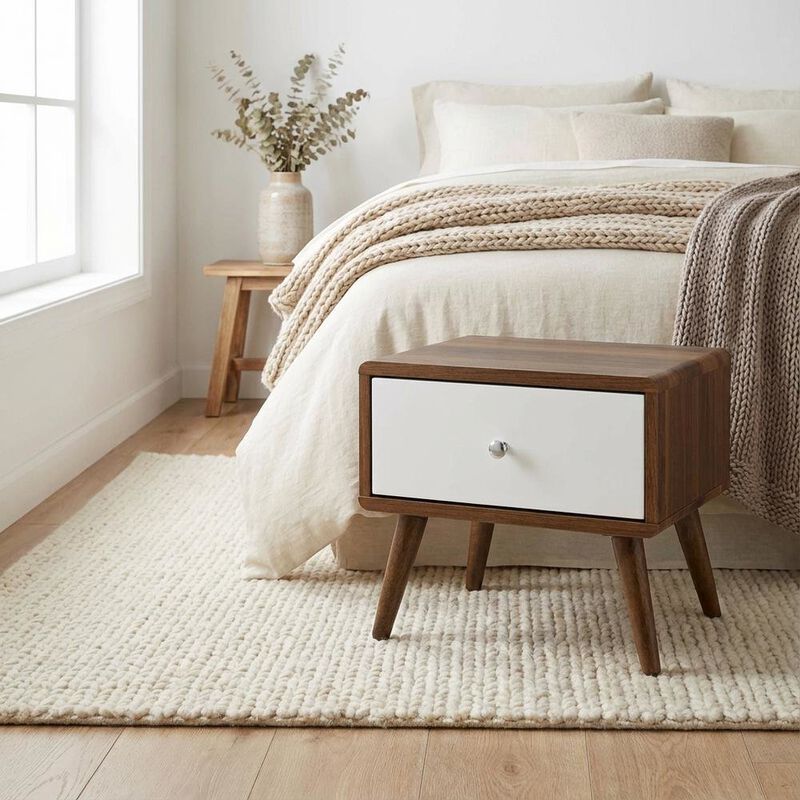 Nightstand in Modern Design, Sleek Finish, Sturdy Construction, Versatile Style image number 2