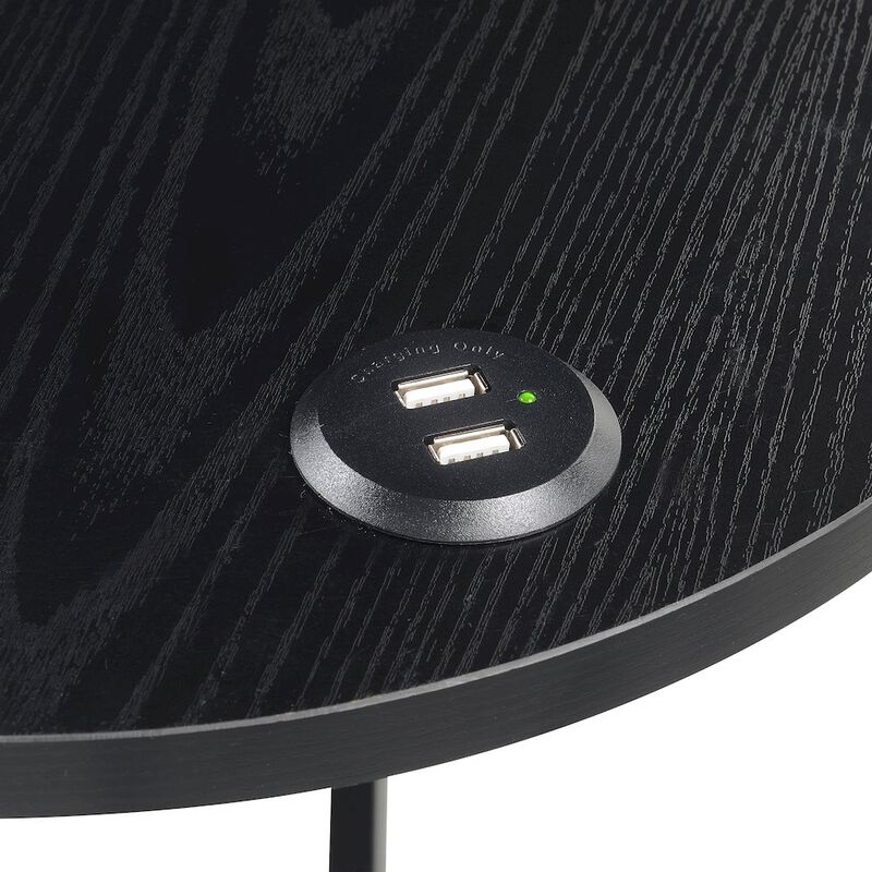 Designs2Go Simon 3 Tier End Table with USB Ports