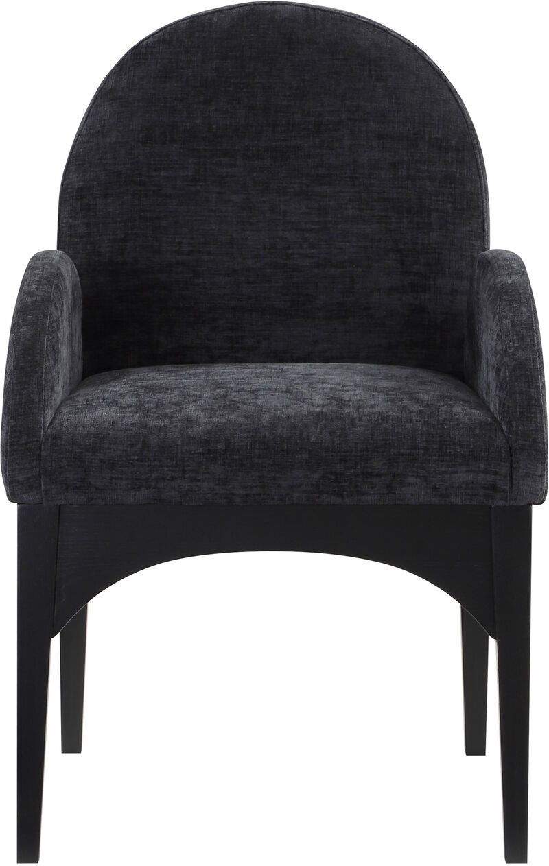 Meridian Furniture Waldorf Black Chenille Fabric Dining Chair image number 3