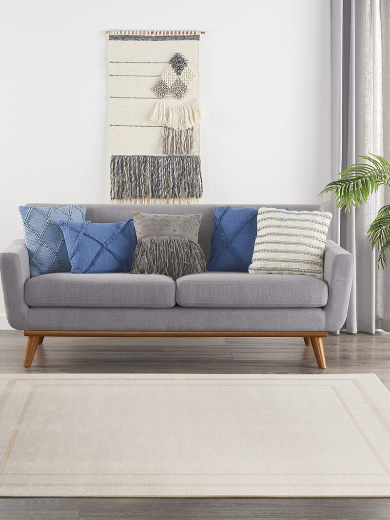 Nourison Essentials NRE02 Ivory/Gold 5' x Square Rug