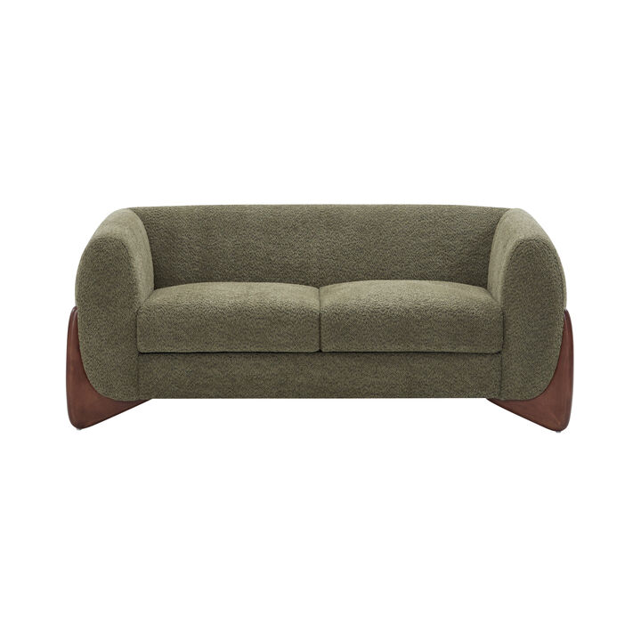 Christopher Knight Home Evat 63" Boucle Fabric Loveseat
