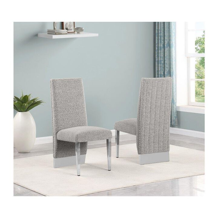 Luxe Rich gray boucle side chairs - Set of 2