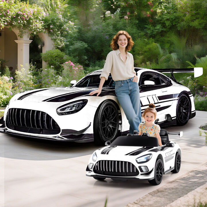 12V Electric Ride-On Car for Kids with Adjustable Speed and Steering Wheel