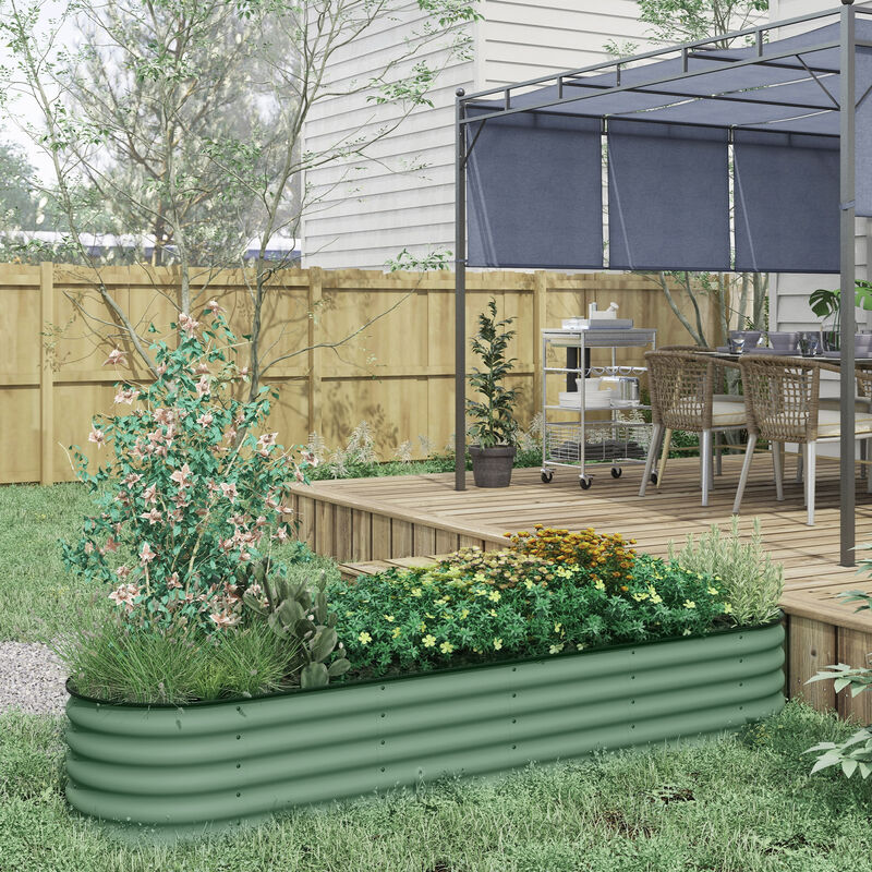 Hivvago Raised Metal Garden Bed with Safety Edges image number 1