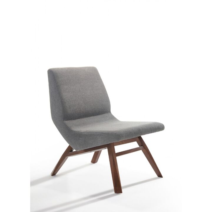 Whitney Modern Grey Walnut Accent Chair Ottoman
