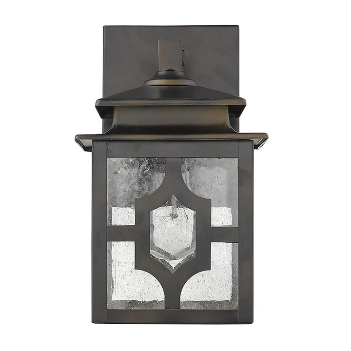 Rustic Outdoor Lantern Wall Sconce – Waterproof Exterior Light for Patio or Garage
