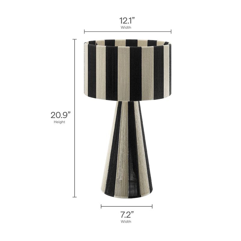 Renae Handwoven Cotton Thread Striped Table Lamp image number 2