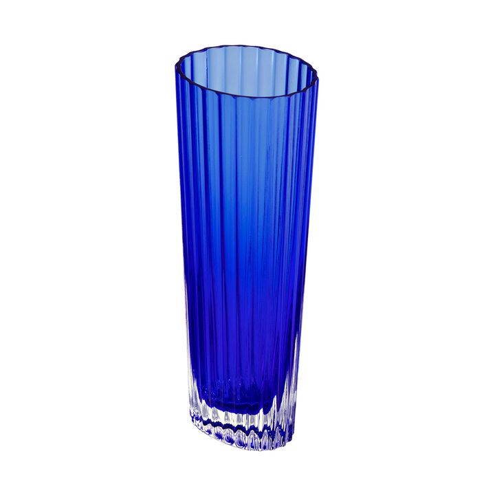 Champagne Glasses NASTRI GLASS Blue Set of 6, H 6.5"