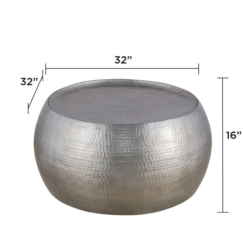 Jorevyn Gold Hammered Coffee Table image number 2