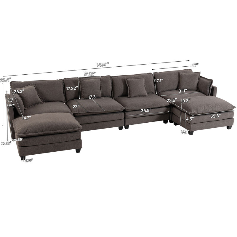 Pamcam 4 seat Sectional Sofa image number 3
