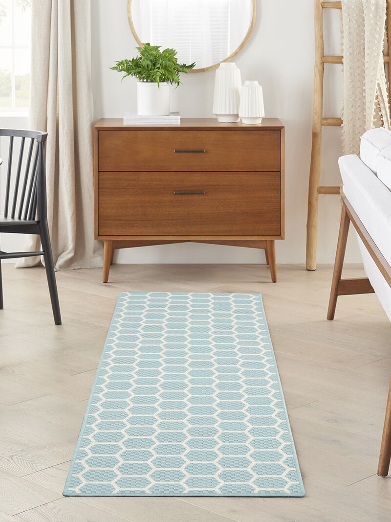 Twist Reversible TWS01 Aqua 2'2" x 10' Rug