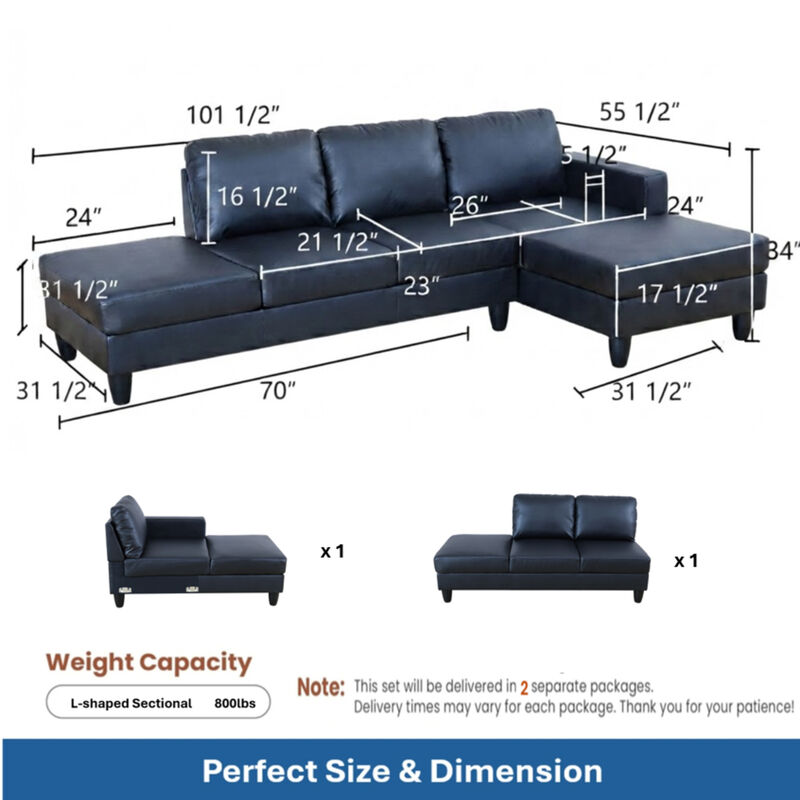 Sowosp L‑Shaped Sectional Sofa image number 9