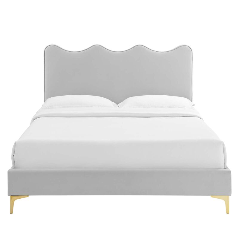 Modway - Current Performance Velvet Twin Platform Bed image number 5