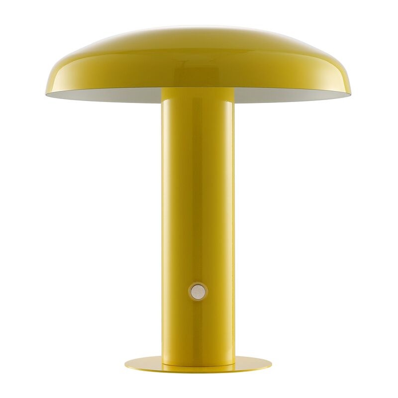 Suillius Contemporary Bohemian Rechargeablecordless Iron Integrated LED Mushroom Table Lamp
