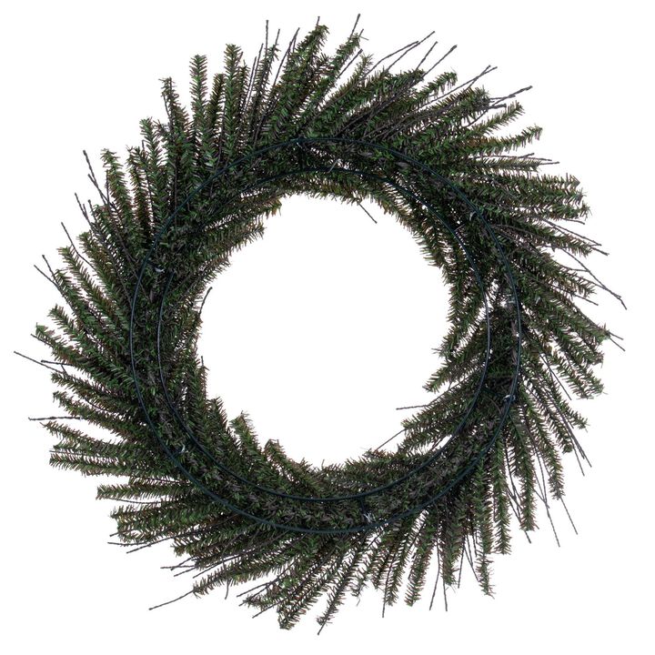 Vickerman 24" Vienna Twig Artificial Christmas Wreath, Unlit - Faux Christmas Wreath - Indoor Seasonal Home Decor