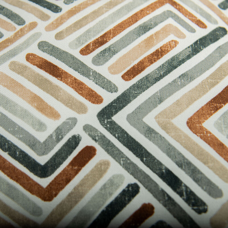 22"x22" Indoor/Outdoor Pillow, Abstract Gray and Brown