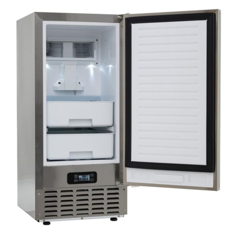 Under-Counter Nugget Ice Maker with Self-Cleaning Function and 24-Hour Timer for Convenient Use