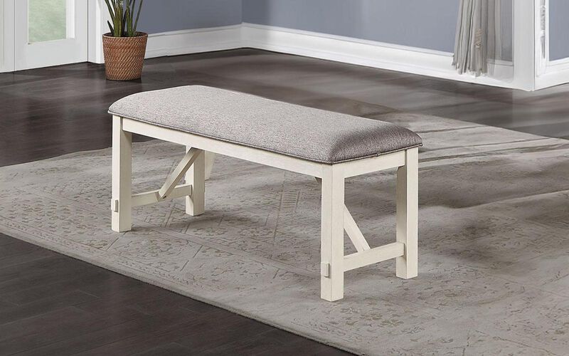 Streamdale Dining Room Furniture 1X Bench Fabric Cushion Seat Clean Lines