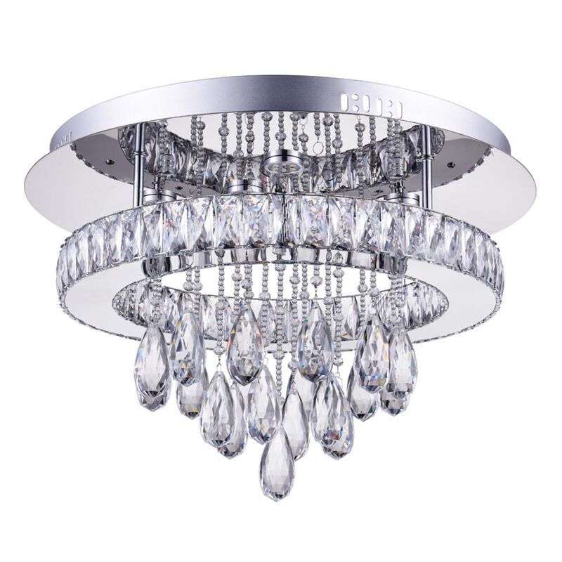 Veil LED Flush Mount With Chrome Finish