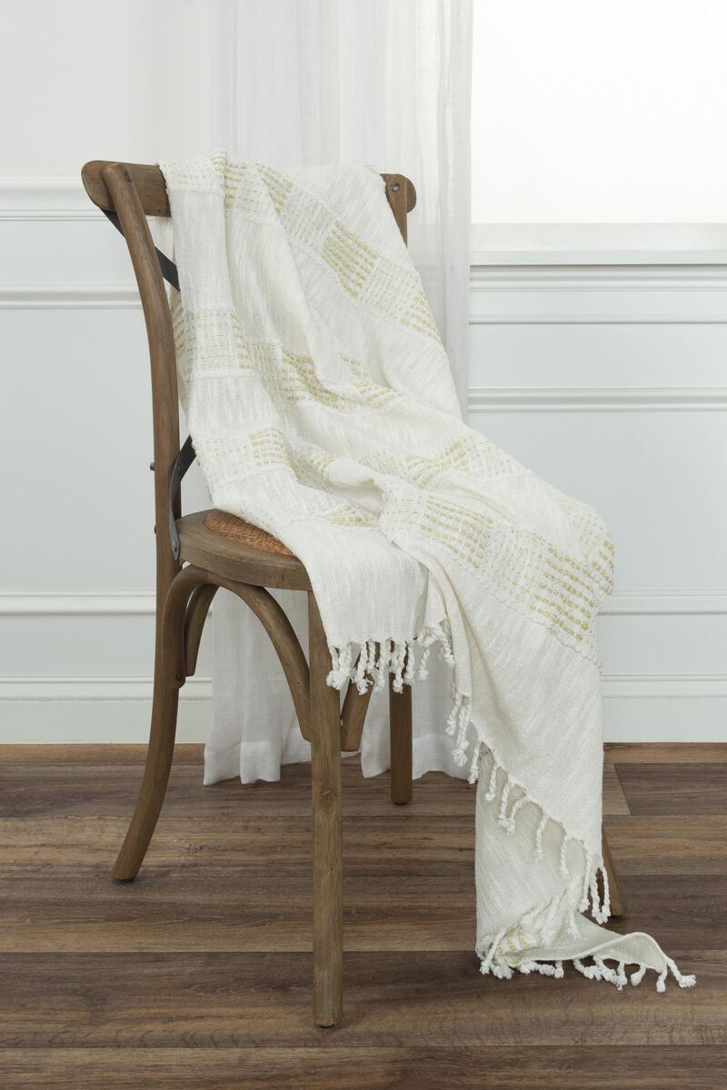Natural 50" x 60" Throw Blanket