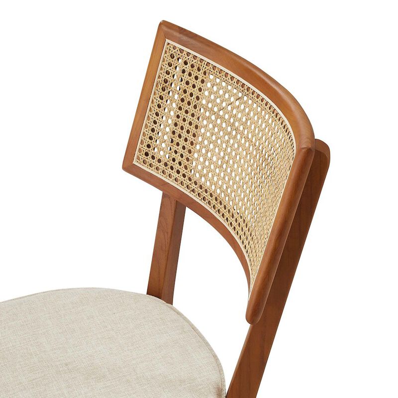 Caledonia Fabric Upholstered Wood Dining Chair Set of 2 image number 7