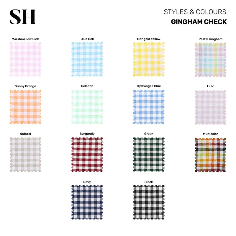 Linen Cocktail Napkins - Gingham Check image number 2
