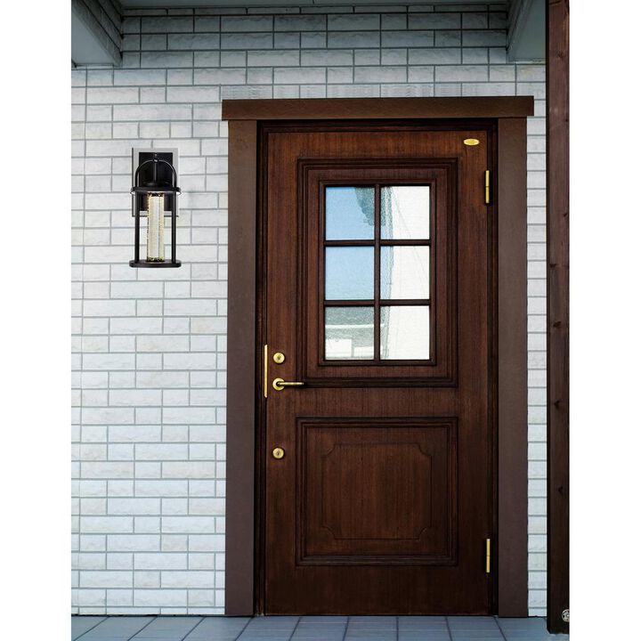 CWI Lighting Greenwood LED Outdoor Black Wall Lantern