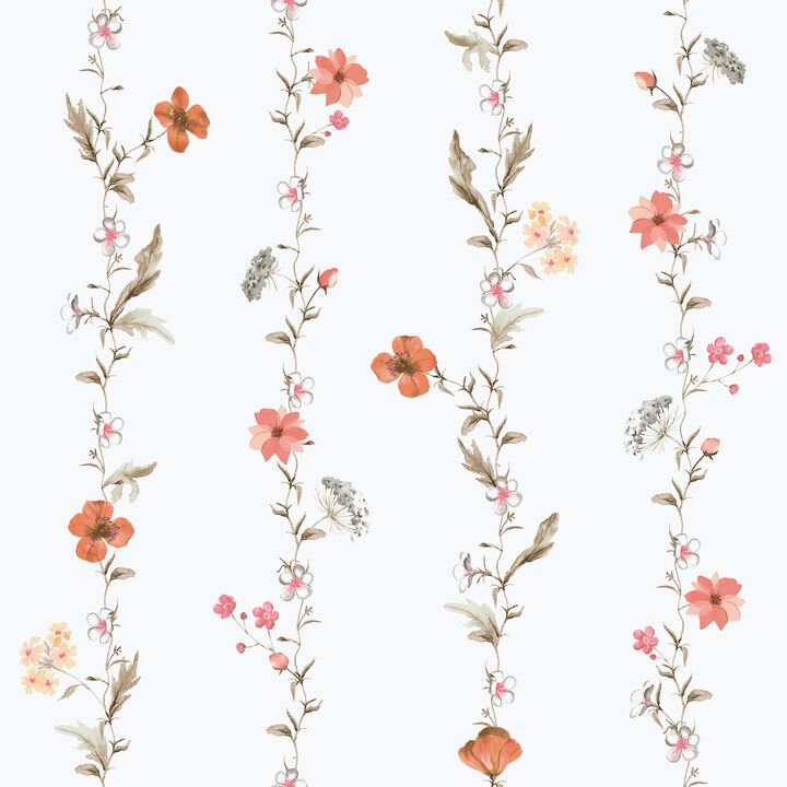 Spring Blossom Vertical Garden Red Wallpaper 1902-3