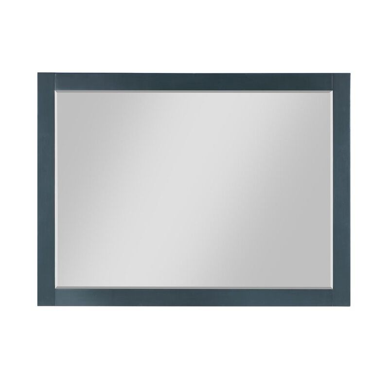 Altair 48 Rectangular Bathroom Wood Framed Wall Mirror in Classical Blue