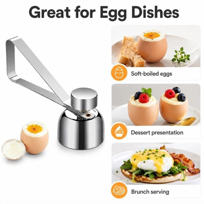 Stainless Steel Egg Topper Shell Cutter image number 1