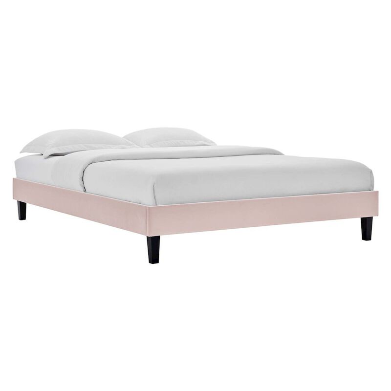 Amber Performance Velvet Queen Platform Bed image number 3