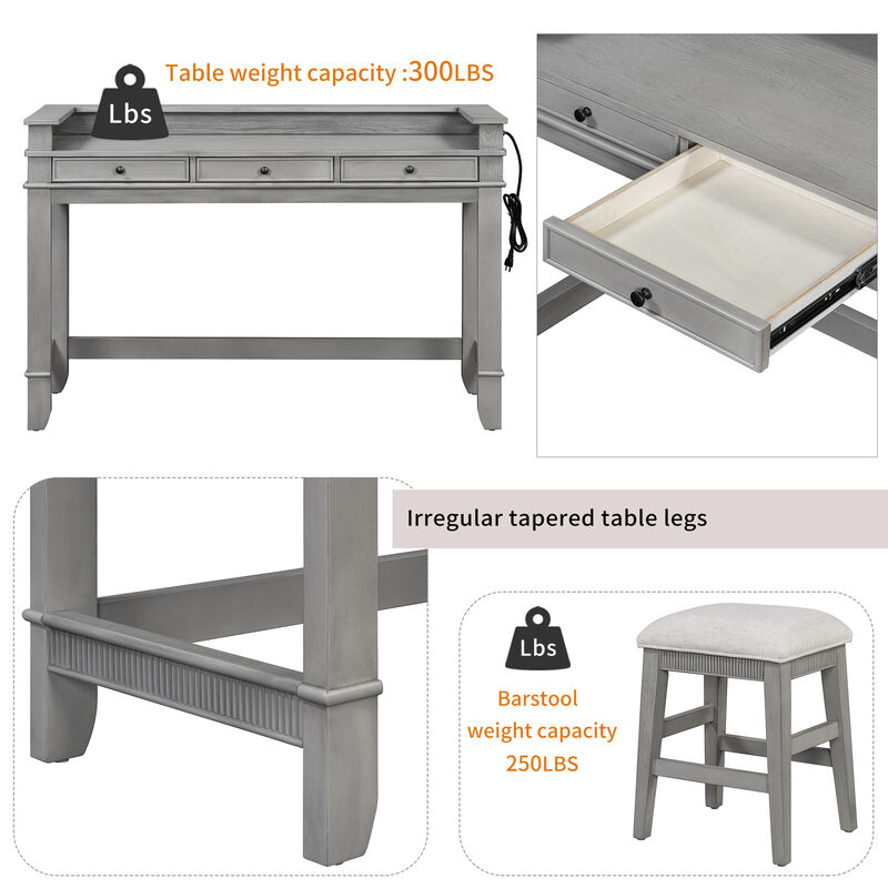 Merax 4-Piece Dining Table Set for 3