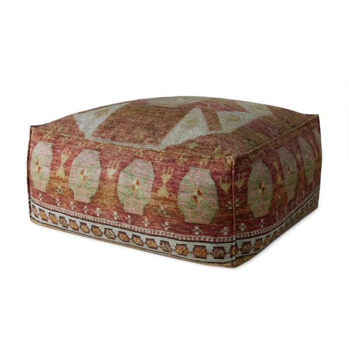 Poufs LPF0035 Terracotta / Multi 36"W x 36"D x 17"H