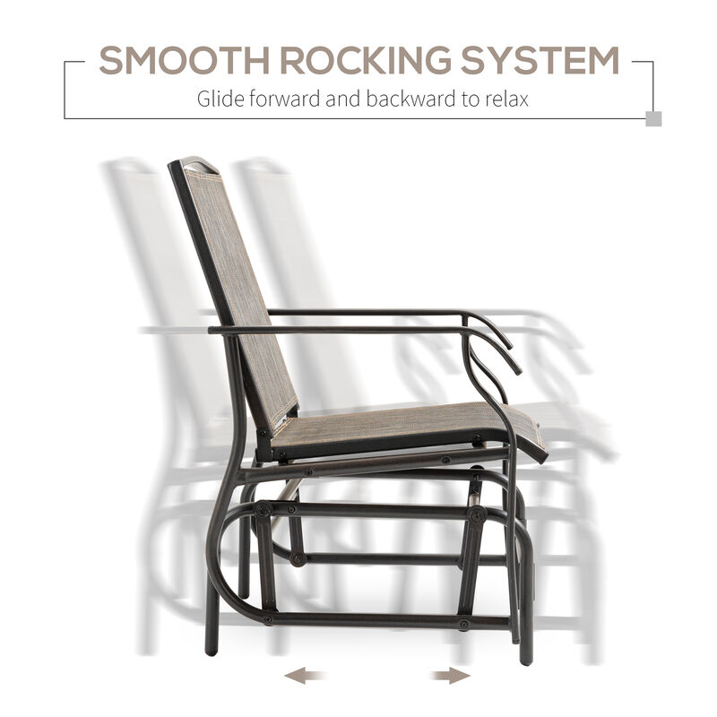 Hivvago 2 Piece Patio Rocking Chair Glider Set with Breathable Mesh image number 3