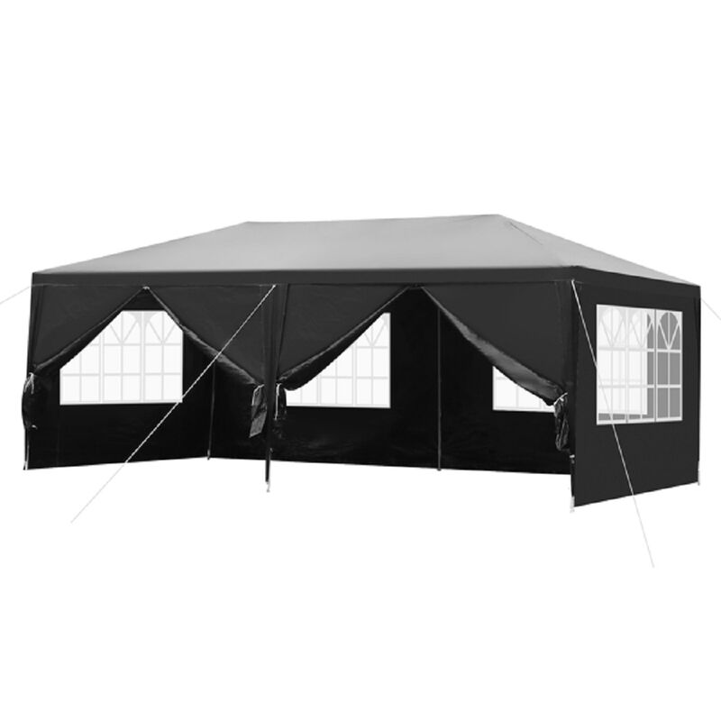 Outdoor Party Tent with 6 Removable Sidewalls, Waterproof Canopy Patio Wedding Gazebo
